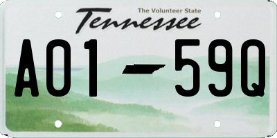 TN license plate A0159Q