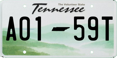 TN license plate A0159T