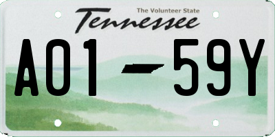 TN license plate A0159Y