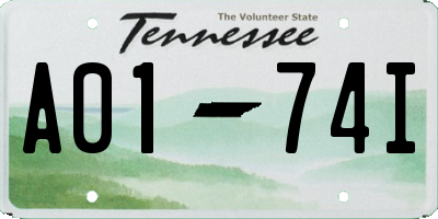 TN license plate A0174I