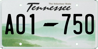 TN license plate A0175O