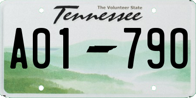 TN license plate A0179O