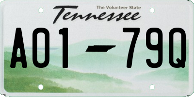 TN license plate A0179Q