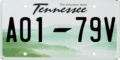 TN license plate A0179V