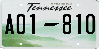 TN license plate A0181O