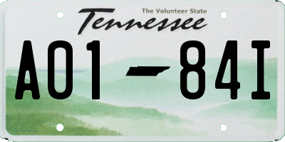 TN license plate A0184I