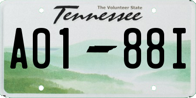 TN license plate A0188I