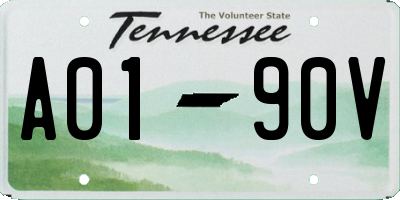 TN license plate A0190V