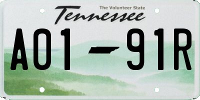 TN license plate A0191R