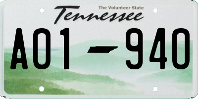 TN license plate A0194O