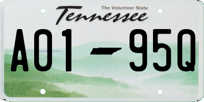 TN license plate A0195Q