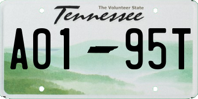 TN license plate A0195T