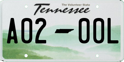 TN license plate A0200L