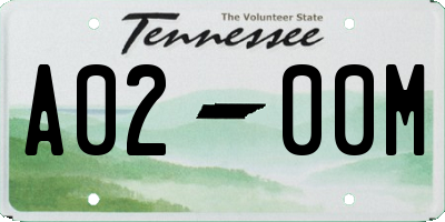 TN license plate A0200M