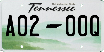 TN license plate A0200Q