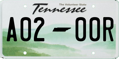 TN license plate A0200R