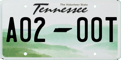 TN license plate A0200T