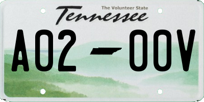 TN license plate A0200V