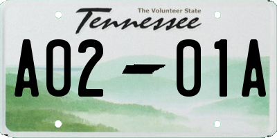 TN license plate A0201A