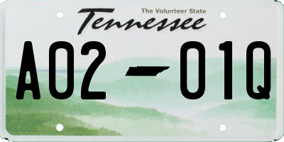 TN license plate A0201Q