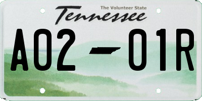 TN license plate A0201R