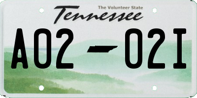 TN license plate A0202I