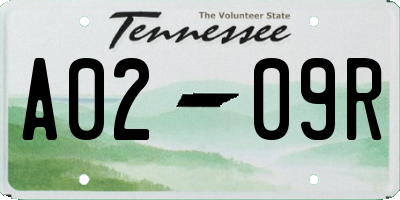 TN license plate A0209R