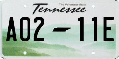 TN license plate A0211E