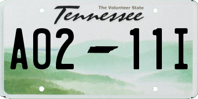 TN license plate A0211I