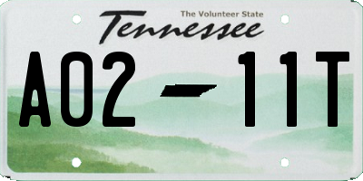 TN license plate A0211T