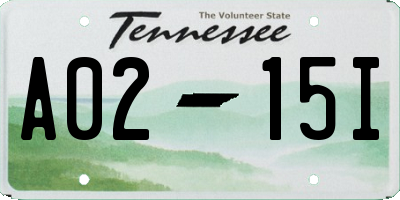 TN license plate A0215I