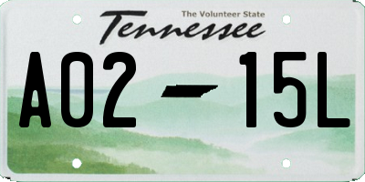 TN license plate A0215L