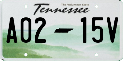 TN license plate A0215V