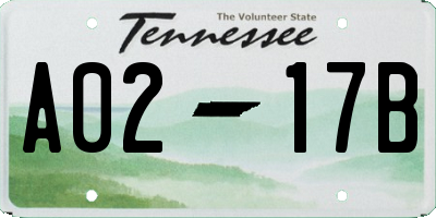 TN license plate A0217B