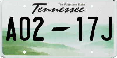 TN license plate A0217J