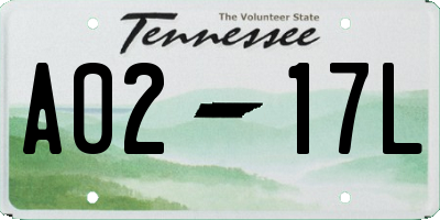 TN license plate A0217L