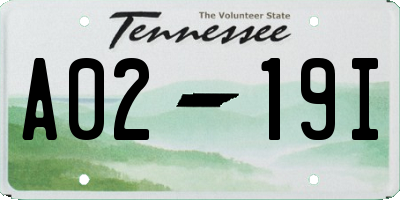 TN license plate A0219I