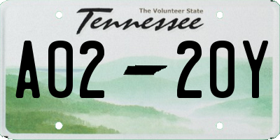 TN license plate A0220Y