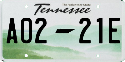 TN license plate A0221E