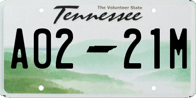 TN license plate A0221M