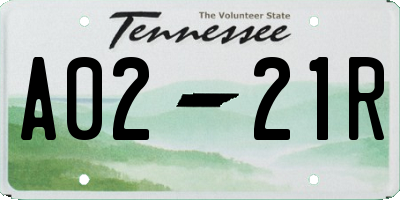 TN license plate A0221R