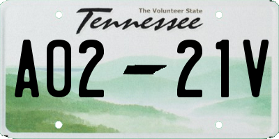 TN license plate A0221V