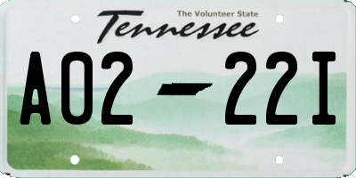 TN license plate A0222I