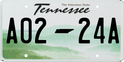 TN license plate A0224A