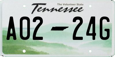 TN license plate A0224G