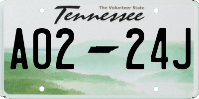 TN license plate A0224J