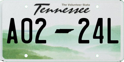 TN license plate A0224L