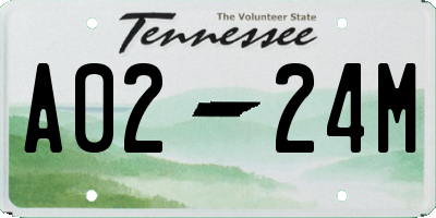 TN license plate A0224M