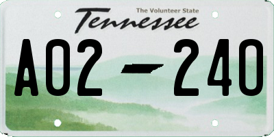 TN license plate A0224O