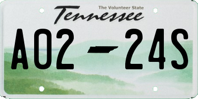 TN license plate A0224S